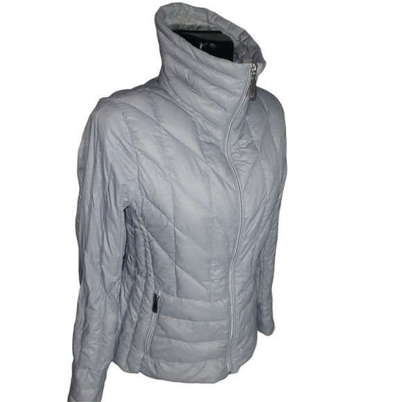Vince Camuto Gray Quilted Light Packable Puffer Down Jacket M - Picture 2 of 7